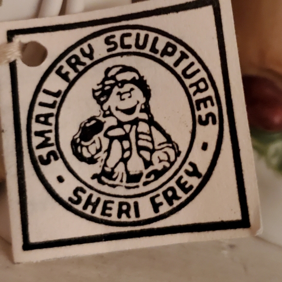 Vintage Small Fry sculpture little wizard with green cloak art Folk Art - Picture 13 of 13